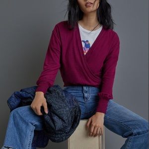 Anthropologie Rocio Surplice Top